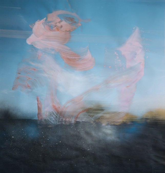 „Great Swirl“, Fotomalerei, Acryl auf Fine Arts Inkjet Pigment Print, Unikat, 59.8 x 89.6 cm, 2016